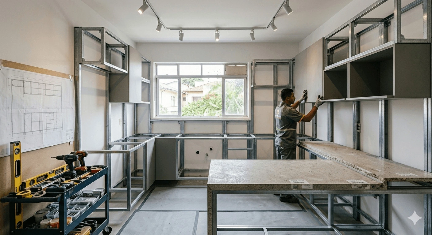 Cozinhas Planejadas em Curitiba com Estrutura Metálica e Design Exclusivo
