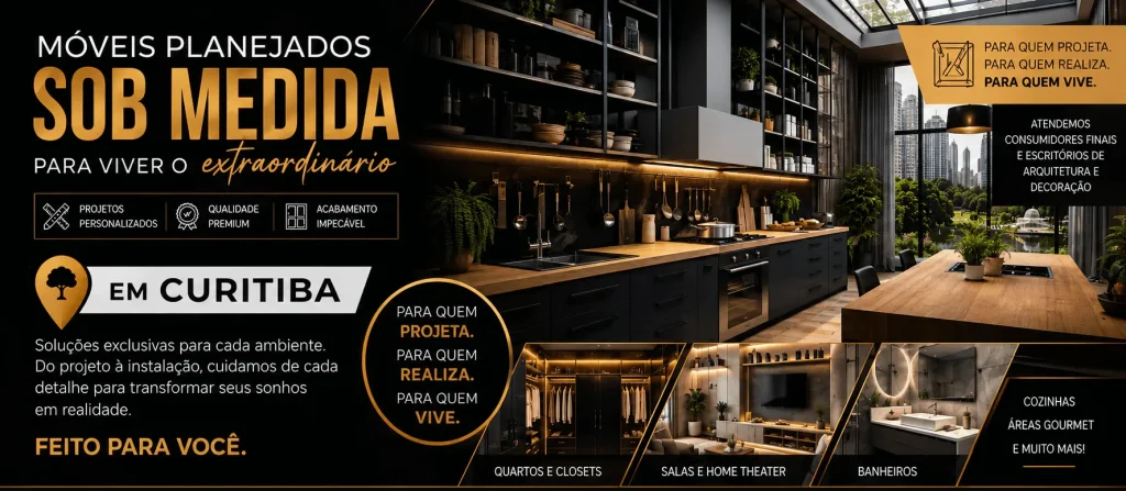 Móveis Planejados Curitiba | Estrutura Metálica - CWB A³ Design